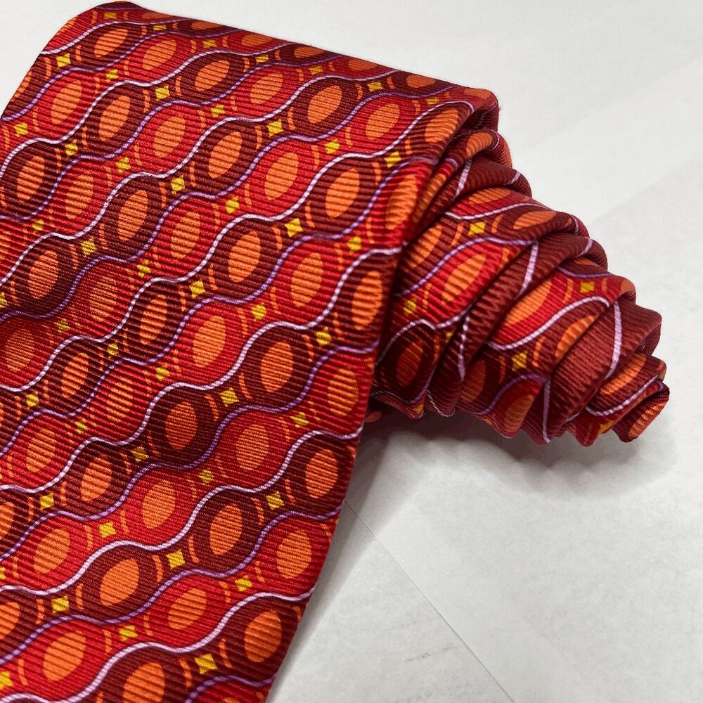 Vintage Tommy Hilfiger 100% Silk Funky Retro‎ Patterned Tie